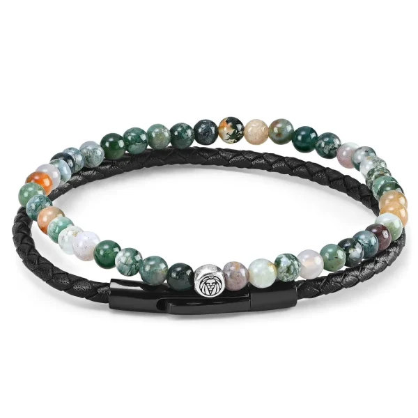 Lucleon Bracelet Multicolore William Pommelé Avec Perle En Argent Massif 1