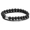 Neshraw Bracelet De Pierres Noires Galio 8