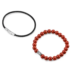 Neshraw Bracelet De Pierres Rouges Kota 9