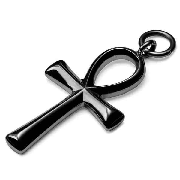 Lucleon Pendentif Ankh En Titane Noir 1