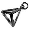 Lucleon Amulette Triangle En Acier Noir 17