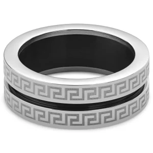 Waykins Bague En Acier Inoxydable à Rainure Noire – 8 Mm 7