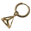 Lucleon Boucle D’oreille En Acier Doré Avec Pendentif Triangle 17