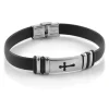 Fort Tempus Bracelet En Caoutchouc Avec Crucifix 16