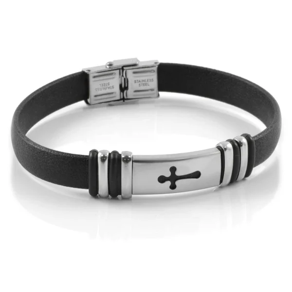 Fort Tempus Bracelet En Caoutchouc Avec Crucifix 1