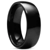 Lucleon Bague En Céramique Polie Noire 11