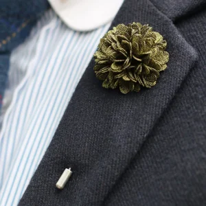 Warren Asher Broche Pour Homme à Fleur émeraude 12