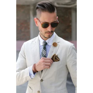 Warren Asher Boutonnière Rose Beige 13