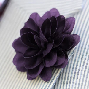 Warren Asher Broche Pour Homme à Fleur Violet Foncé 14