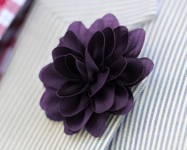 Warren Asher Broche Pour Homme à Fleur Violet Foncé 5