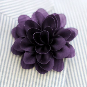 Warren Asher Broche Pour Homme à Fleur Violet Foncé 12