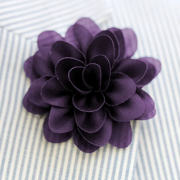 Warren Asher Broche Pour Homme à Fleur Violet Foncé 4