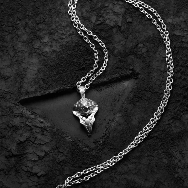 Moody Mason Collier Jax En Acier à Pendentif Tête De Cobra 6