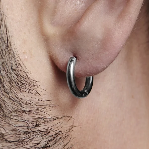 Lucleon Boucle D’oreille En Acier « Le Cercle » 6