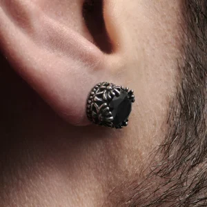 Fort Tempus Boucle D’oreille Noire « Royal » 9mm 15