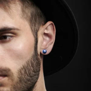 Fort Tempus Clou D’oreille Circulaire Bleu 8mm 14