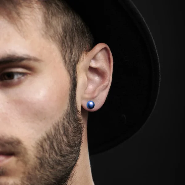 Fort Tempus Clou D’oreille Circulaire Bleu 8mm 5