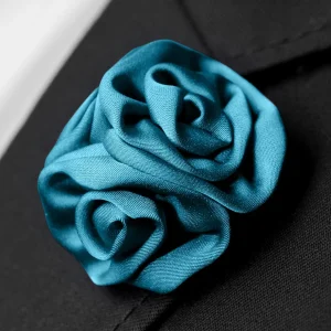 Warren Asher Boutonnière à Fleur De Rose Bleue 18