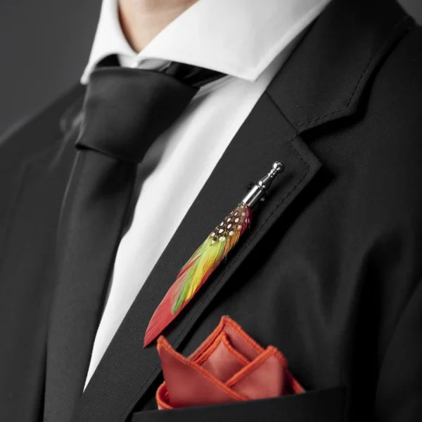 Warren Asher Broche « La Plume Rouge Flamboyant » 6