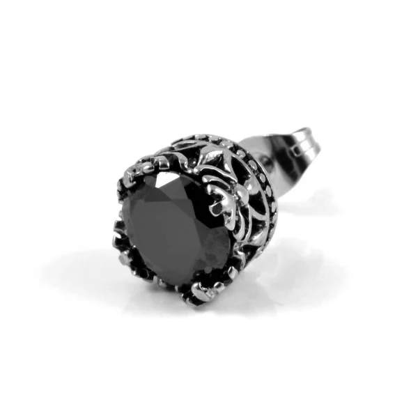 Fort Tempus Boucle D’oreille Noire « Royal » 9mm 1