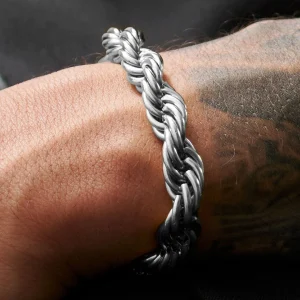 Lucleon Bracelet En Métal Tressé Argenté Corwin Amager – 10 Mm 18