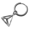 Lucleon Boucle D’oreille En Acier Argenté Avec Pendentif Triangle 19