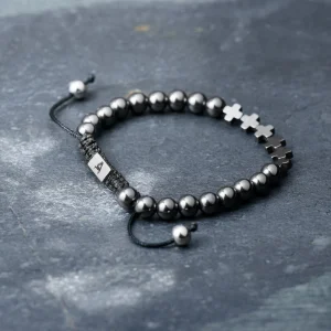 Arkai Bracelet Sanatio De Croix En Hématite 18