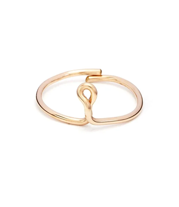 ATELIER PAULIN Bague Originale Initiale Gold Filled Rose 1