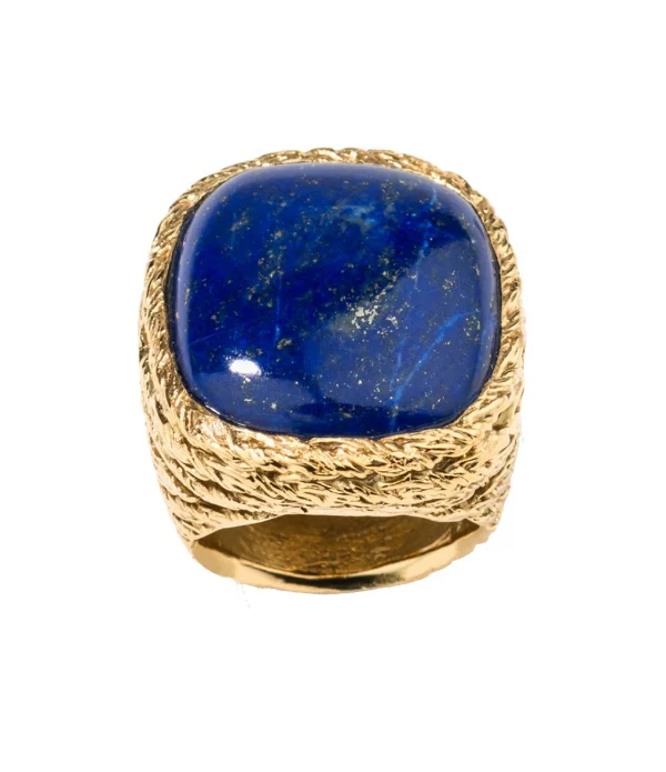 AURELIE BIDERMANN Chevalière Miki Lapis Lazuli 1