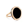 GINETTE NY Bague Disc Or Rose Onyx 8