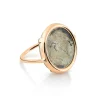 GINETTE NY Bague Disc Or Rose Pyrite 8