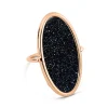 GINETTE NY Bague Ellipse PM Blue Sand Stone Or Rose 8