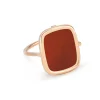 GINETTE NY Bague Antique Agate Rouge Or Rose 11