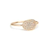 GINETTE NY Bague Ellipses & Sequins Mini Or Rose Diamants 8