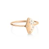 GINETTE NY Bague Gingko Simple Diamants Or Rose 11