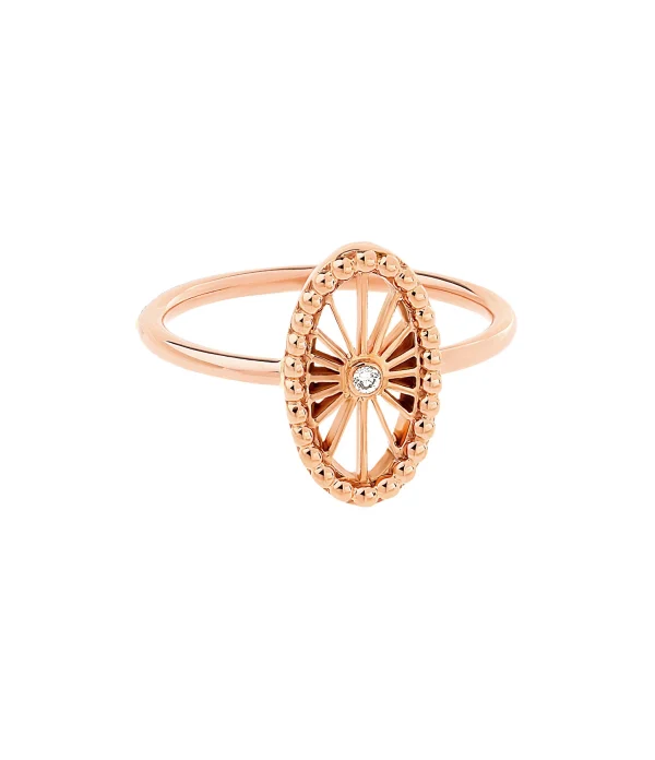 NAVA JOAILLERIE Bague Mini-Cheyenne Ovale Diamant Or Rose 1