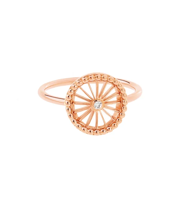 NAVA JOAILLERIE Bague Mini-Cheyenne Ronde Diamant Or Rose 1