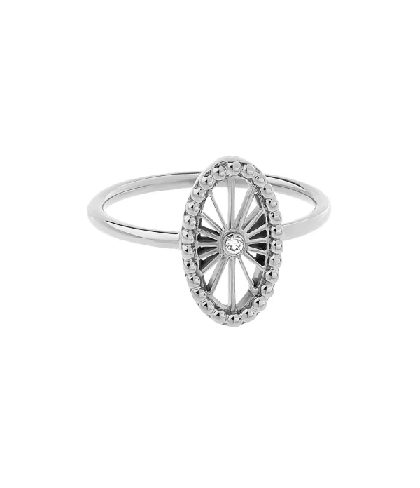 NAVA JOAILLERIE Bague Mini-Cheyenne Ovale Diamant Or Blanc 1