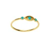 AND…PARIS Bague Œil Turquoise Or 14