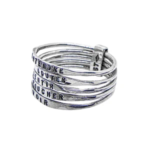 SERGE THORAVAL Bague 5 Sens Extra-fine Argent 10