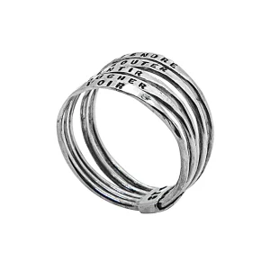 SERGE THORAVAL Bague 5 Sens Extra-fine Argent 14