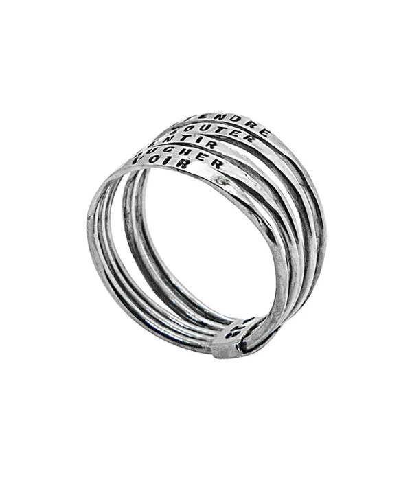 SERGE THORAVAL Bague 5 Sens Extra-fine Argent 5