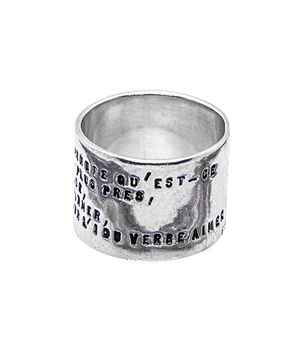 SERGE THORAVAL Bague Large Edmond Rostand Un Baiser Argent 3