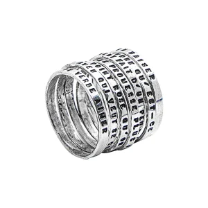 SERGE THORAVAL Bague 7 Rangs Edmond Rostand Un Baiser Argent 8