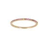 AND…PARIS Bague Alliance Pastel Pierres Diamants Or 14