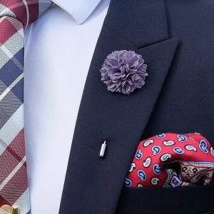 Warren Asher Boutonnière Fleur Violette 12