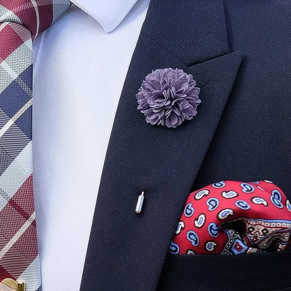 Warren Asher Boutonnière Fleur Violette 4